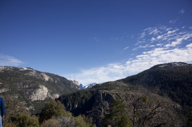 Yosemite Valley Vista with Snow-Capped Peaks
