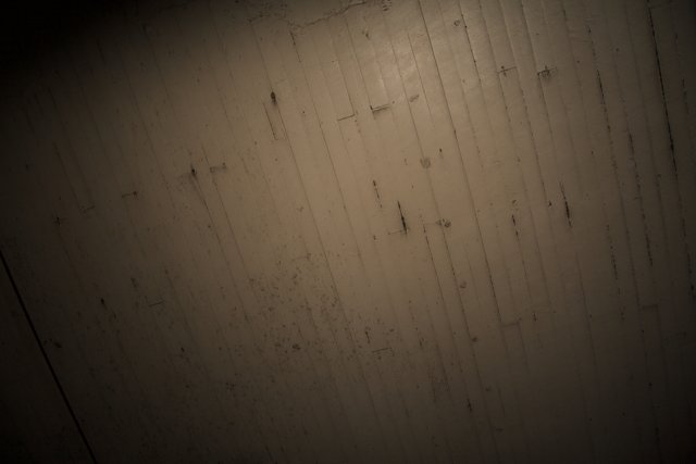 Scratched plywood wall