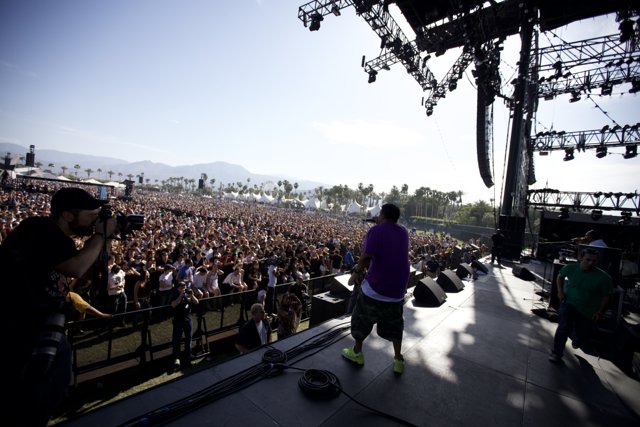 Man on Stage at Coachella Concert