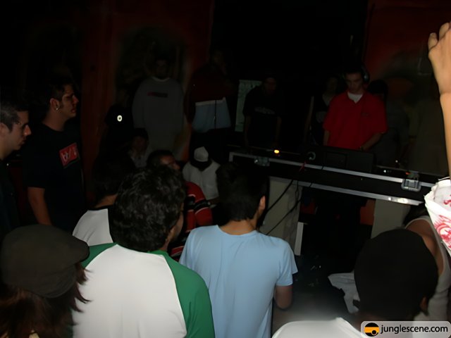 Nightclub DJ and Crowd
