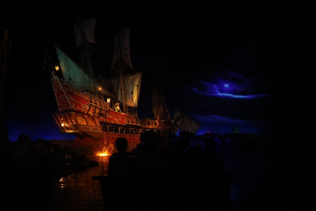 Illuminated Ship on the Water