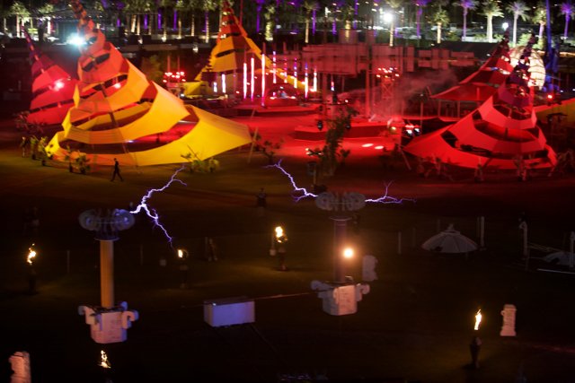 Illuminated Tent at Coachella