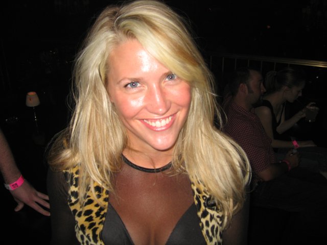 Blonde Woman at Night Club