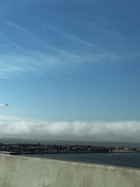 Cloudy Sky Flight over San Francisco Bay