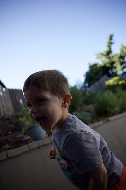 Joyful Laughter in the Backyard