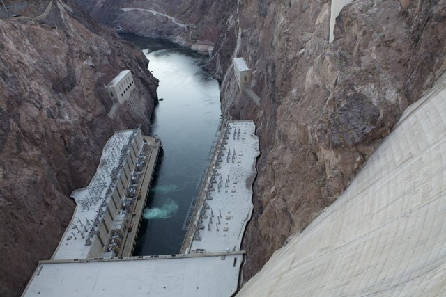Hoover Dam's Majestic View from Above