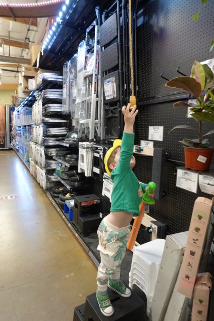 Little Explorer in the Warehouse
