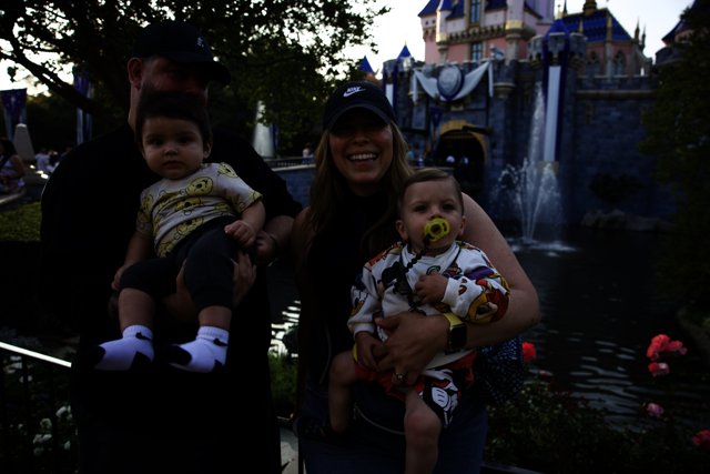 Magical Family Moment at the Disneyland Castle