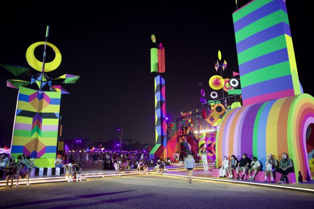 Vibrant Nights at Coachella 2024: A Parade of Colors and Lights