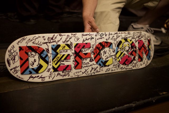 Skateboard with Signatures Galore