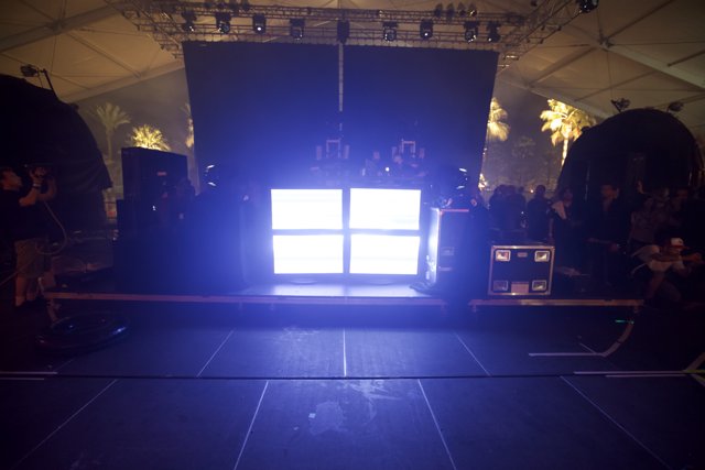 Stage Lights and DJ Set at Coachella 2009