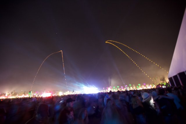 Fireworks Illuminate the Night at Coachella Concert