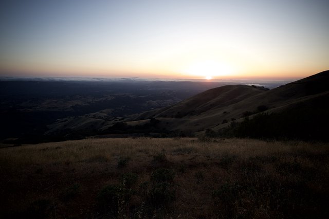 Golden Sunset Over Bay Area from Mount Diablo