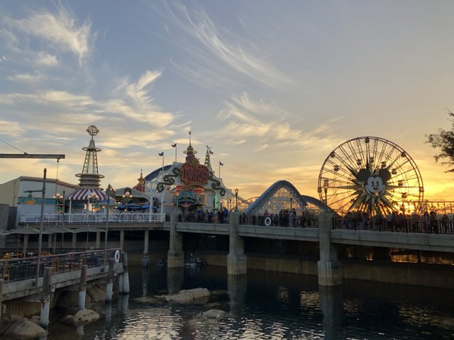 Ferris Wheel at Sunset at Disneyland