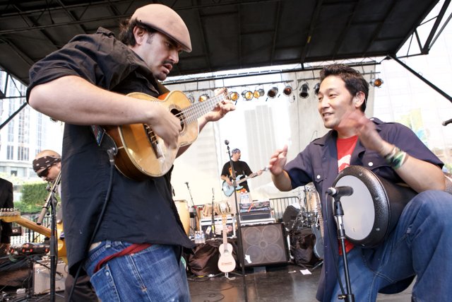 Hiroyuki Kobayashi Performing with Ozomatli