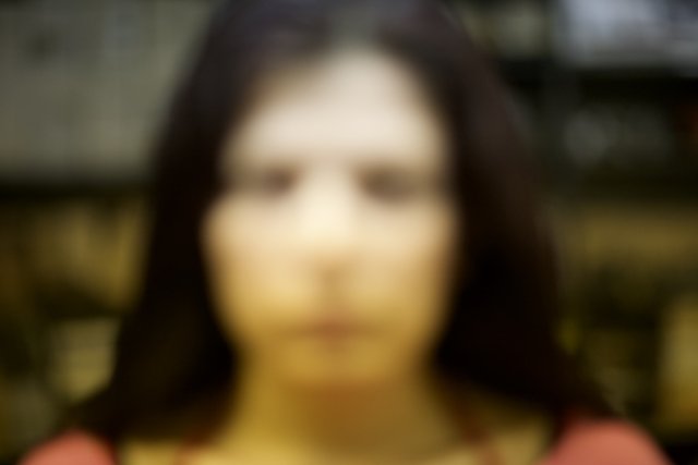 Blurry Portrait of a Woman with Long Hair