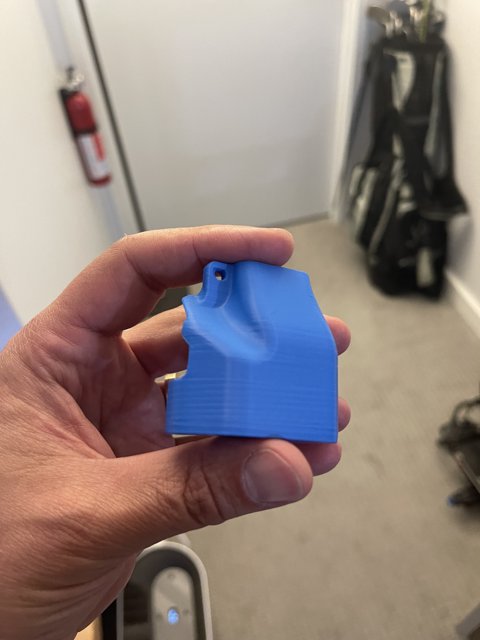 Blue Plastic Object for Cleaning