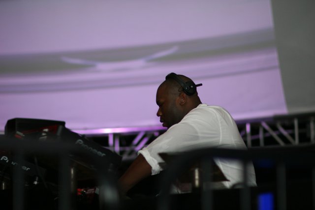 Entertaining the Crowd with his Deejay Skills