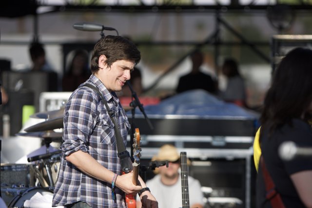 Guitarist Strumming Away at Coachella Music Festival