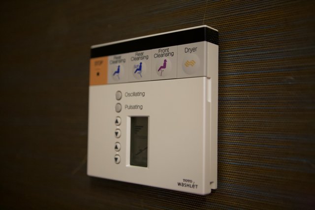 White Electronic Device with Button Controls