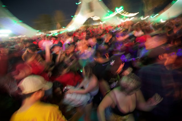 Nightclub Crowd at Coachella Music Festival