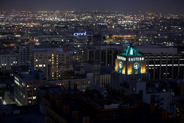 Illuminated Metropolis at Night