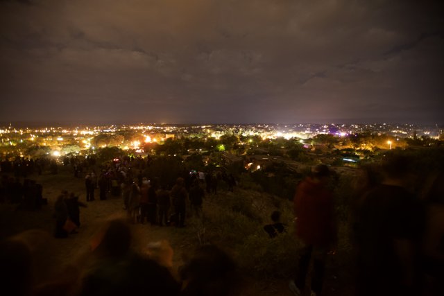 Nighttime Vigil on Santa Fe Hillside