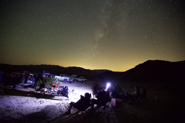 Desert Camping Under a Starry Sky
