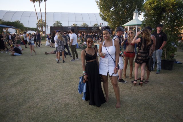 Two Women Enjoying the Outdoors at Coachella Music Festival