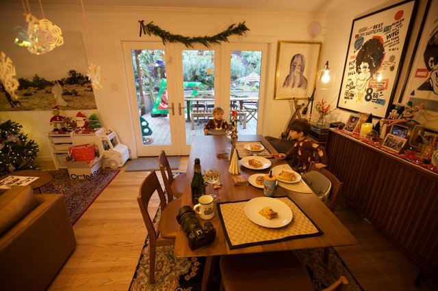 Christmas Morning Breakfast at Home with Camera Ready