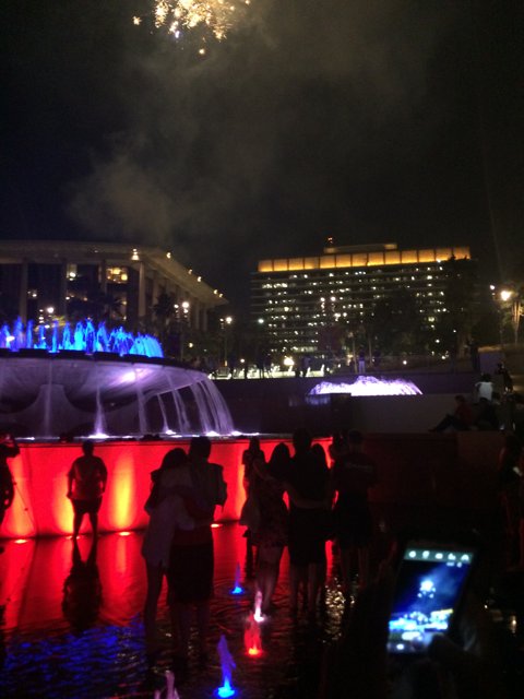 Firework display at Civic Center Mall