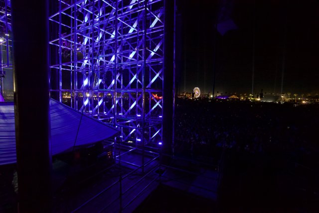Blue Illumination at the Coachella Stage