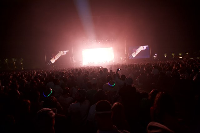 Electrifying Crowd at Coachella Rock Concert