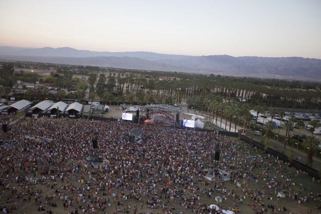 Coachella Concertgoers Filling the Field