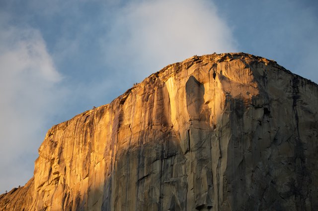 Golden Hour Light on El Capitan's Granite Face