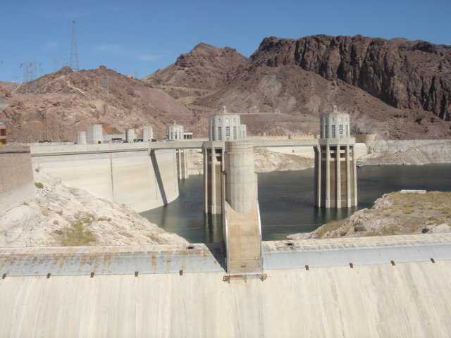 The Majestic Hoover Dam in the Desert