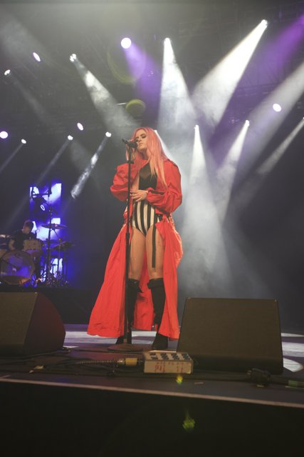 Red-Coated Performer Wows Crowd at Coachella