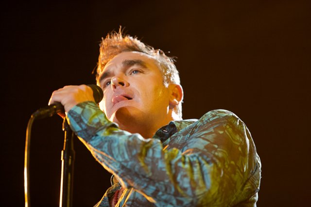 Morrissey Rocks the Crowd with His Microphone