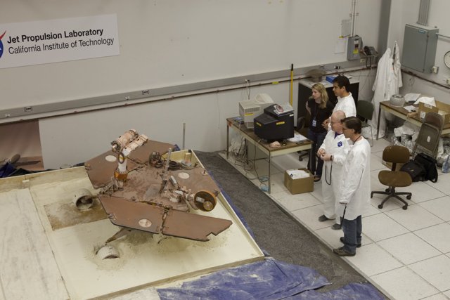 Hospital Lab Team Inspecting Mars Rover
