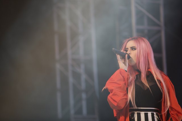 Pink-haired Solo Performer Rocks Coachella Stage