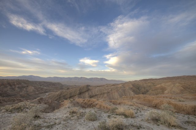 A View Above the Death Valley Badlands