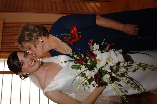 Bride and Mother Share Tender Wedding Day Moment