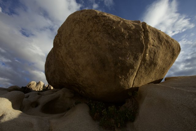 Monumental Rock on a Desert Cliff