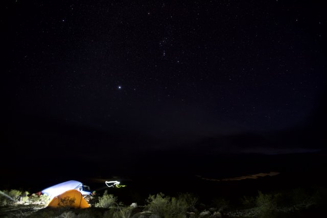 Mountain Tent under the Starry Sky