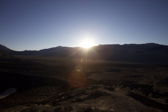 Sunset Over the Desert Mountains