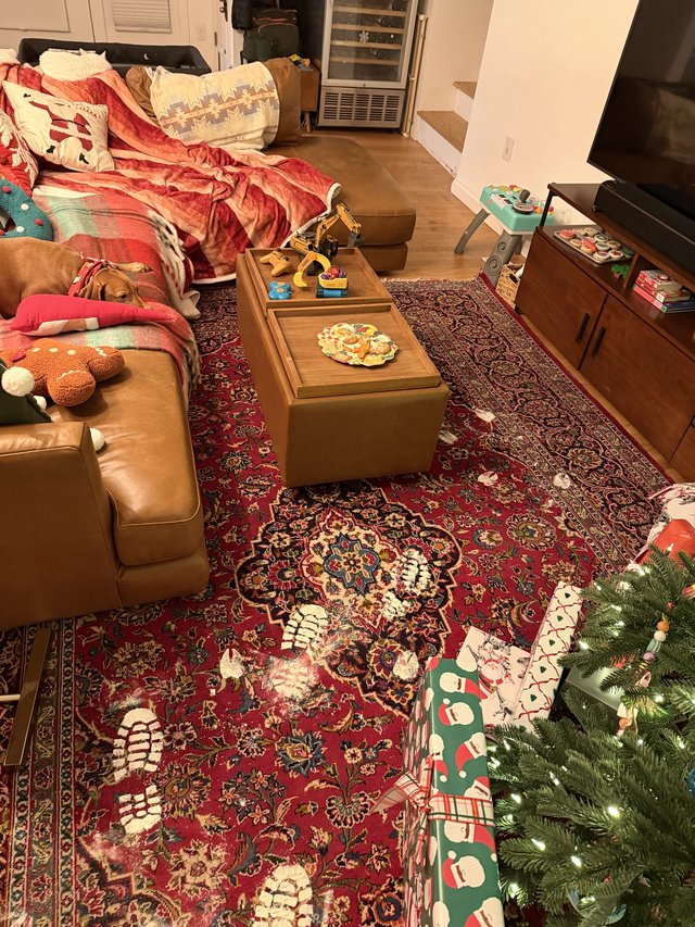 Cozy Christmas Morning Living Room Scene