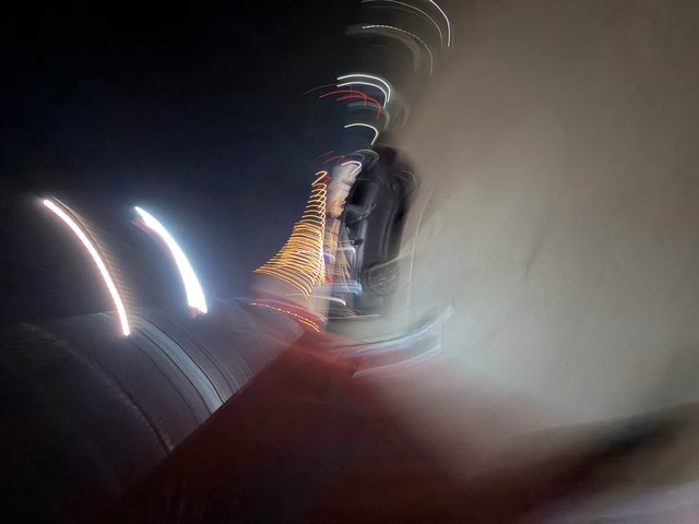 Light Trail Spiral from Electronic Music Concert Performance