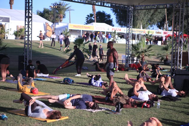 Coachella Crowd Sunbathes Under Palms