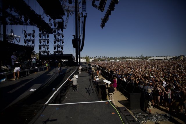 Coachella's Epic Crowd at Sunset