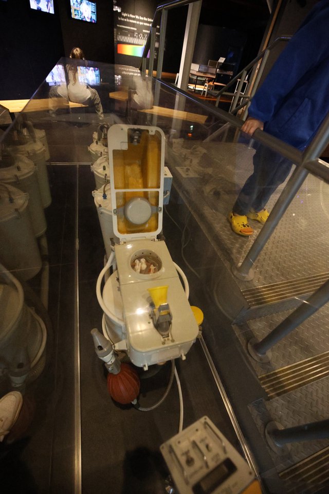 Space Toilet Display at Museum Exhibition